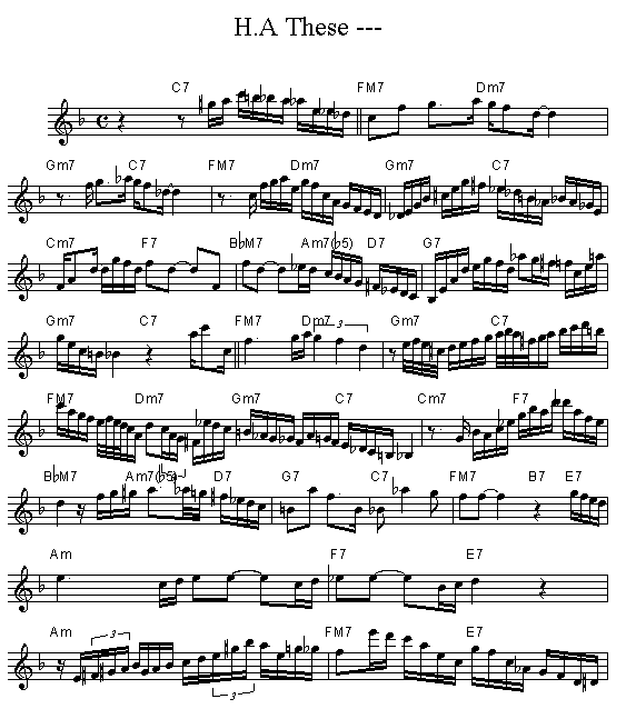 ハリー・アレンさんのツー・ファイブ(Two-Five)-3/Jazz sax 吹きの散歩道